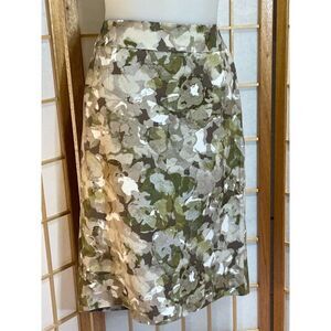 Banana Republic Sz 4 Linen Blend Floral Skirt